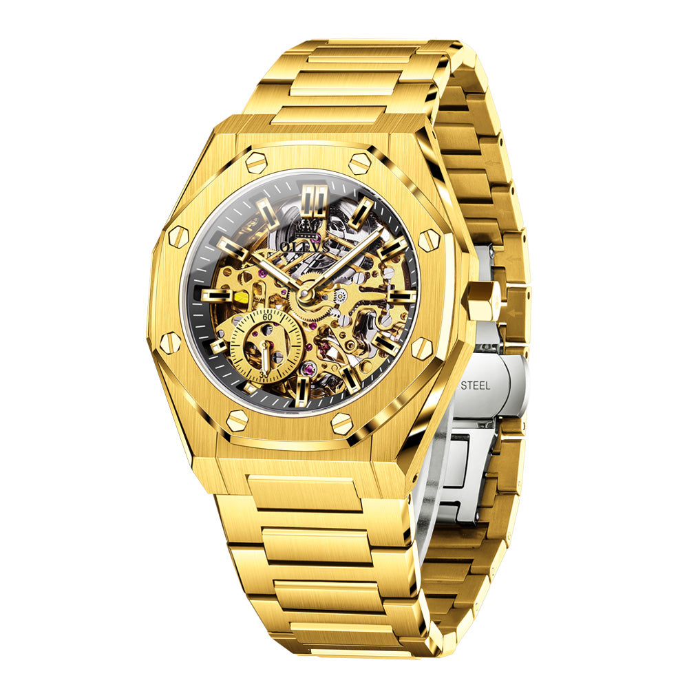 Mr Olevs Aurea men's quartz watch, stainless steel strap — view 6