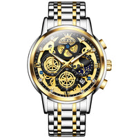 Two Tone Strap - Black Dial Gold Trim