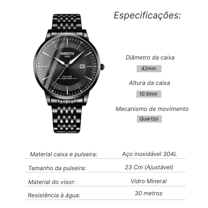 Mr Olevs Luxury men's quartz watch, stainless steel strap — view 10
