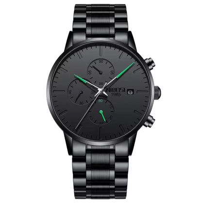 Mr Olevs Prestige men's quartz watch, stainless steel strap — view 1