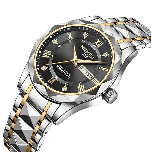Mr Olevs Arkos men's quartz watch, 40mm case, stainless steel strap — view 2