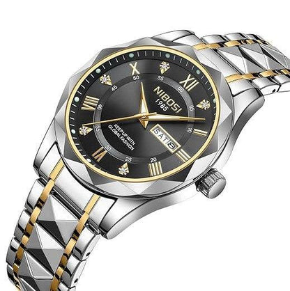 Mr Olevs Arkos men's quartz watch, 40mm case, stainless steel strap — view 2