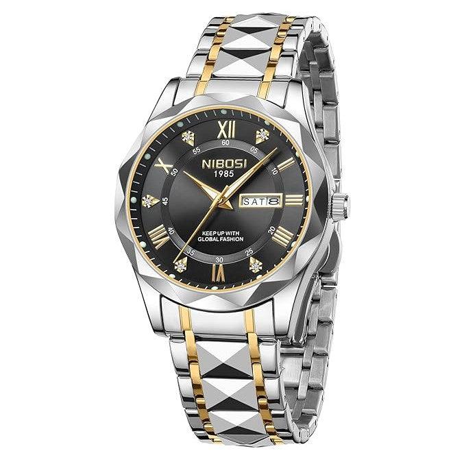 Mr Olevs Arkos men's quartz watch, 40mm case, stainless steel strap — view 3