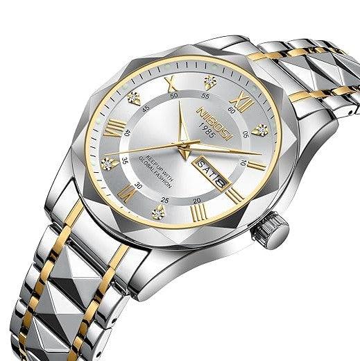 Mr Olevs Arkos men's quartz watch, 40mm case, stainless steel strap — view 8