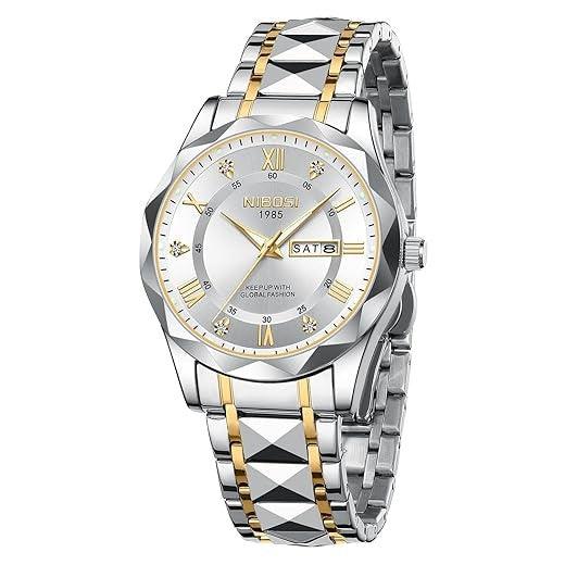Mr Olevs Arkos men's quartz watch, 40mm case, stainless steel strap — view 9