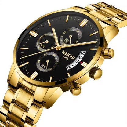 Mr Olevs Classic men's quartz watch, 41mm case, stainless steel strap — view 19