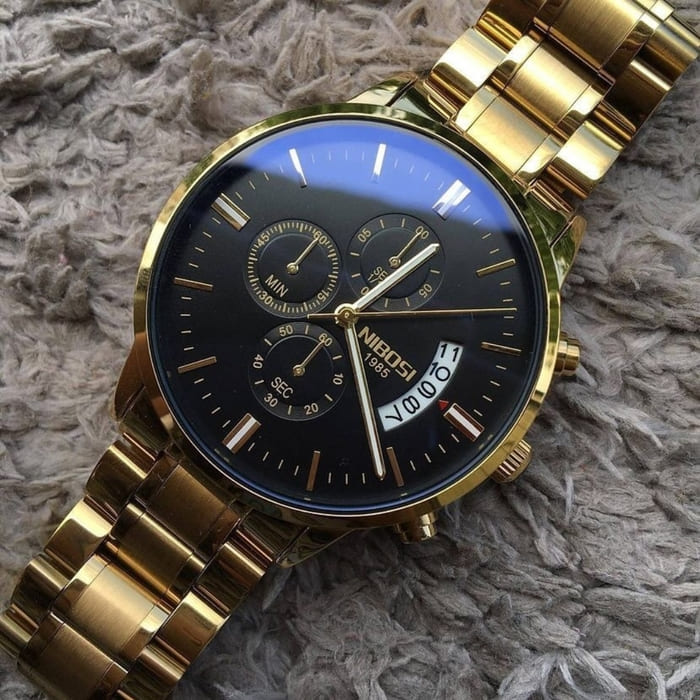 Mr Olevs Classic men's quartz watch, 41mm case, stainless steel strap — view 20