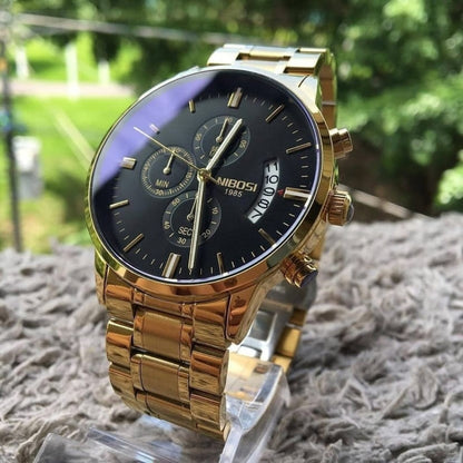 Mr Olevs Classic men's quartz watch, 41mm case, stainless steel strap — view 21