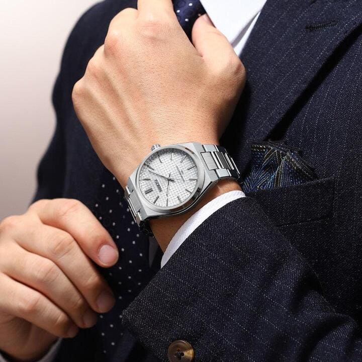 Mr Olevs Maestro men's quartz watch, stainless steel strap — view 9