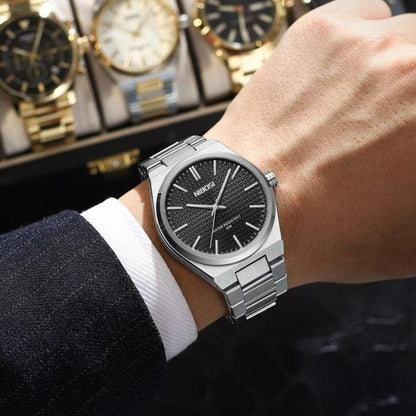 Mr Olevs Maestro men's quartz watch, stainless steel strap — view 3