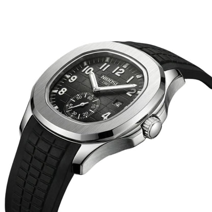 Mr Olevs Nemesis men's quartz watch, 42mm case, silicone strap — view 2