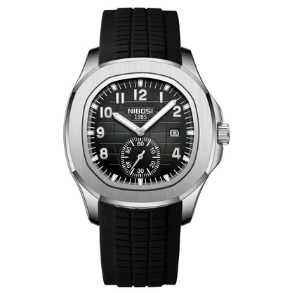 Mr Olevs Nemesis men's quartz watch, 42mm case, silicone strap — view 1