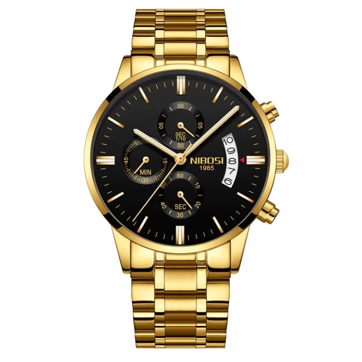 Mr Olevs Classic men's quartz watch, 41mm case, stainless steel strap — view 18