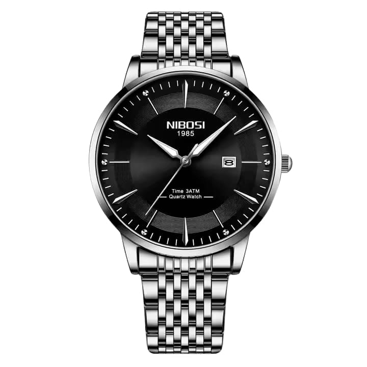 Mr Olevs Luxury men's quartz watch, stainless steel strap — view 8