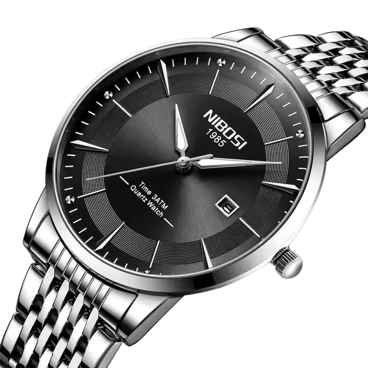 Mr Olevs Luxury men's quartz watch, stainless steel strap — view 9