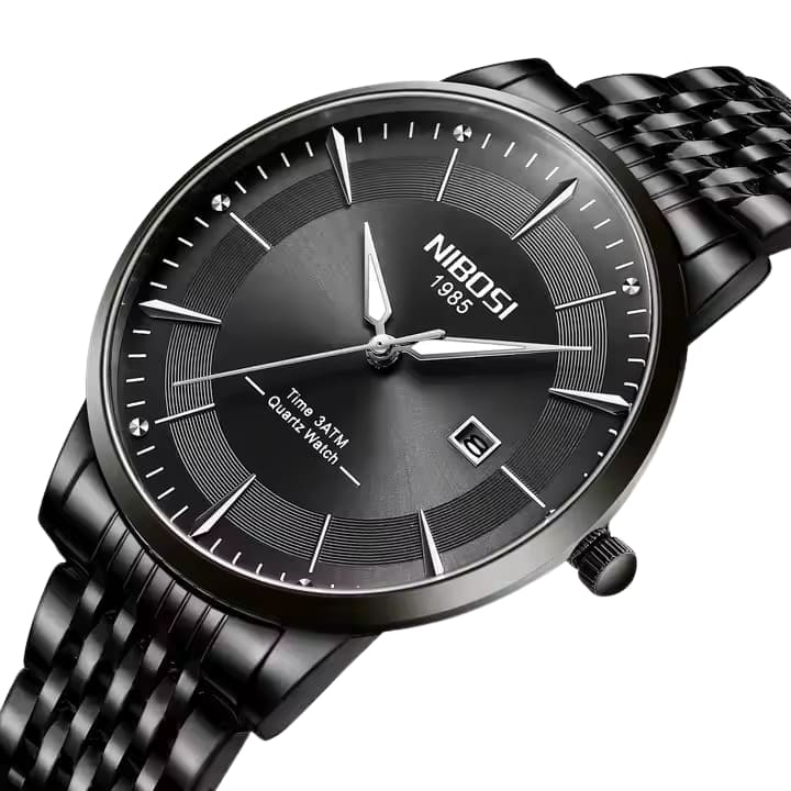 Mr Olevs Luxury men's quartz watch, stainless steel strap — view 2