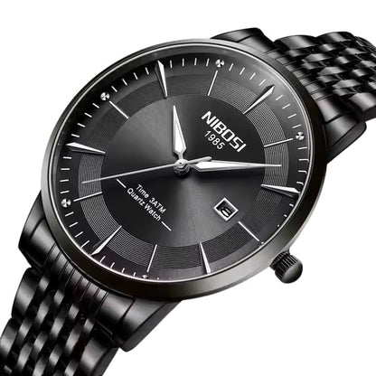 Mr Olevs Luxury men's quartz watch, stainless steel strap — view 2
