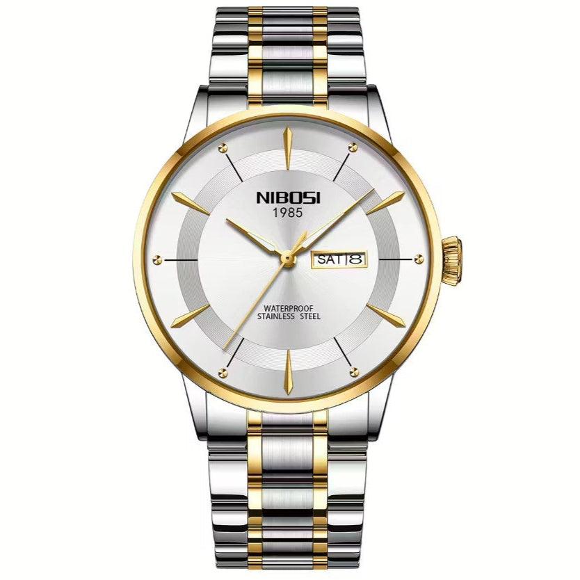 Mr Olevs Signature men's quartz watch, 42mm case, stainless steel strap — view 8