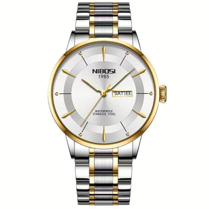 Mr Olevs Signature men's quartz watch, 42mm case, stainless steel strap — view 8