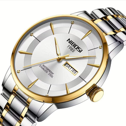 Mr Olevs Signature men's quartz watch, 42mm case, stainless steel strap — view 9