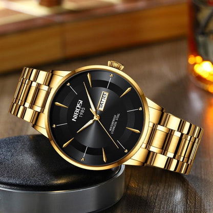 Mr Olevs Signature men's quartz watch, 42mm case, stainless steel strap — view 12