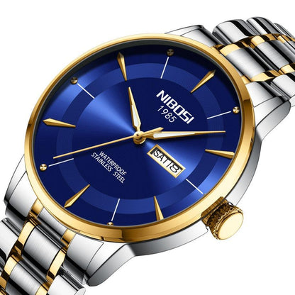 Mr Olevs Signature men's quartz watch, 42mm case, stainless steel strap — view 14