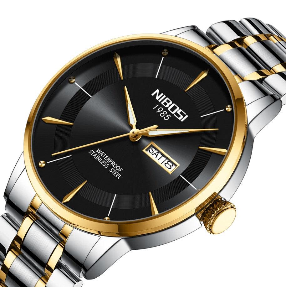 Mr Olevs Signature men's quartz watch, 42mm case, stainless steel strap — view 6