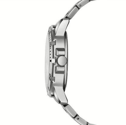 Mr Olevs Vellum men's quartz watch, 44mm case, stainless steel strap — view 6