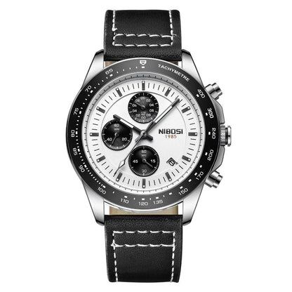 Mr Olevs Nimbus Leather men's chronograph watch, leather strap — view 1