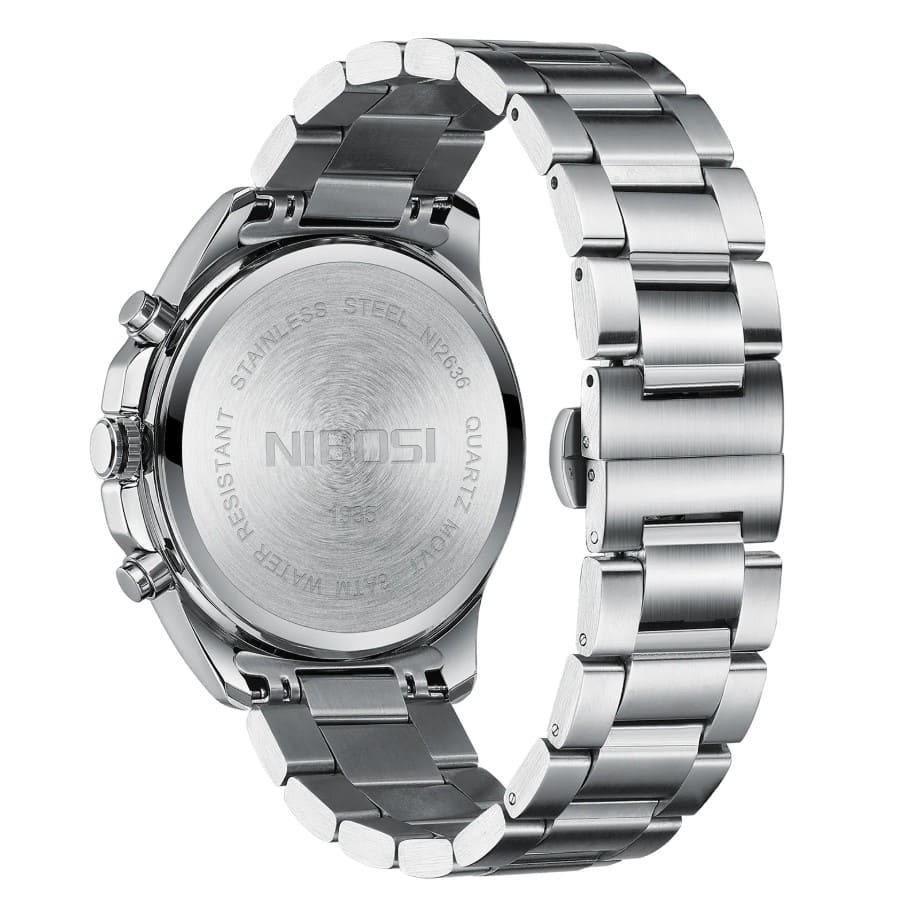 Mr Olevs Nimbus men's chronograph watch, 44mm case, stainless steel strap — view 6