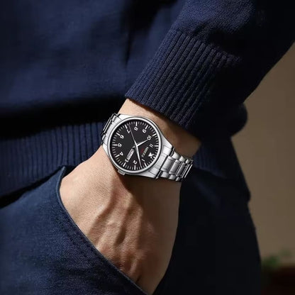 Mr Olevs Syncro men's quartz watch, stainless steel strap — view 3