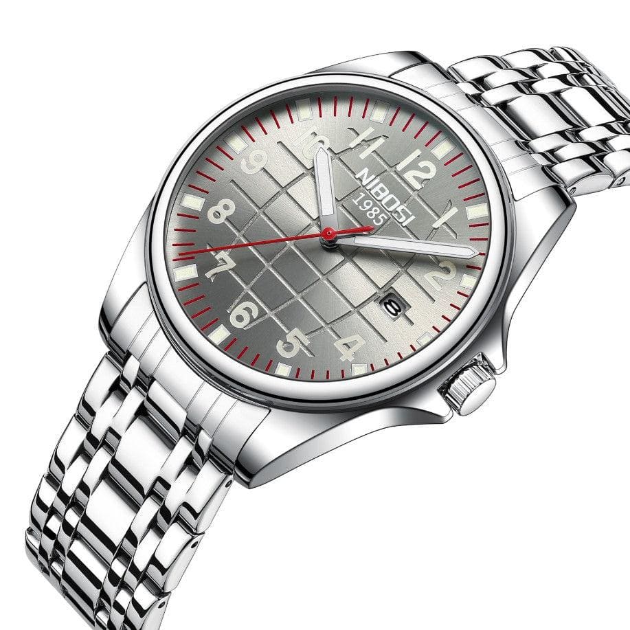 Mr Olevs Horizont men's quartz watch, 41mm case, stainless steel strap — view 8
