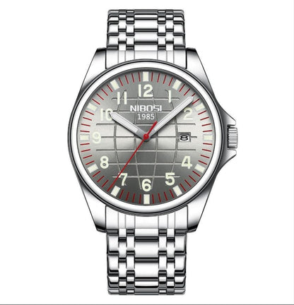 Mr Olevs Horizont men's quartz watch, 41mm case, stainless steel strap — view 7