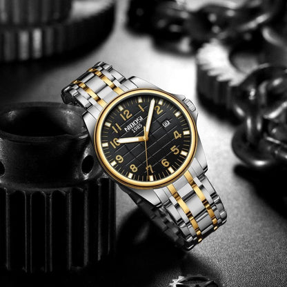 Mr Olevs Horizont men's quartz watch, 41mm case, stainless steel strap — view 3