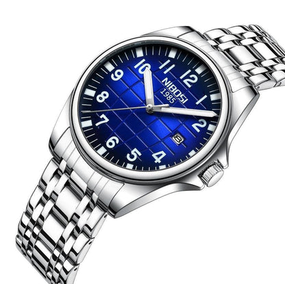 Mr Olevs Horizont men's quartz watch, 41mm case, stainless steel strap — view 12