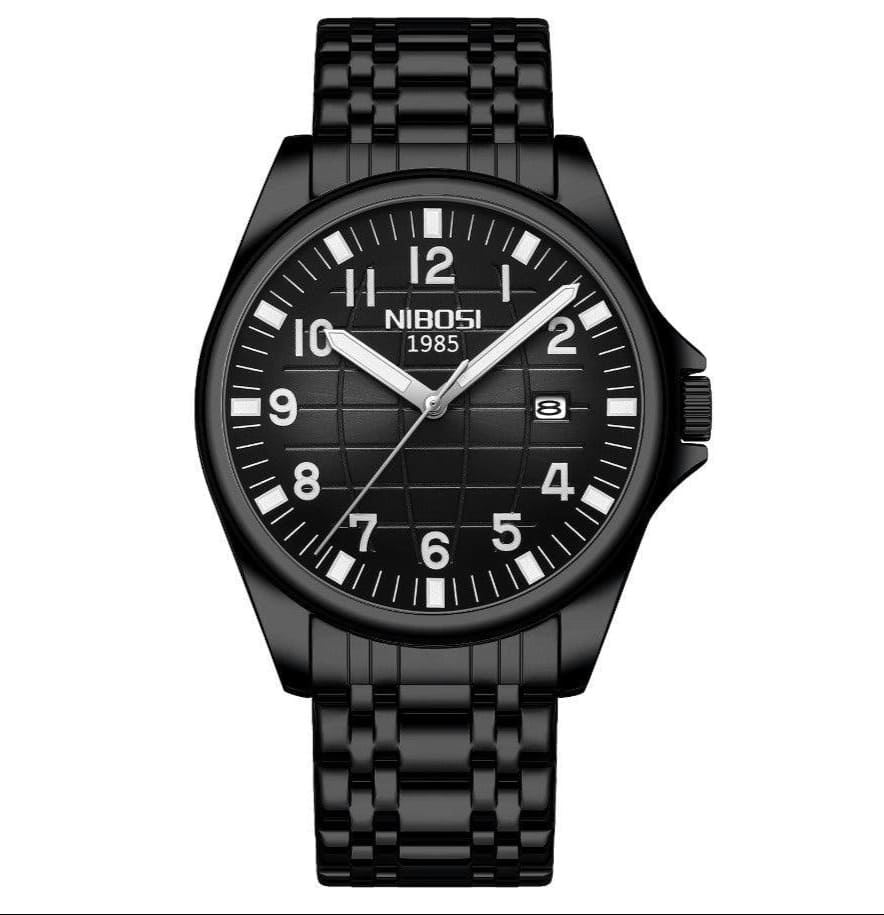 Mr Olevs Horizont men's quartz watch, 41mm case, stainless steel strap — view 9