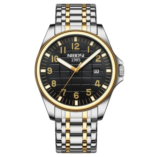 Mr Olevs Horizont men's quartz watch, 41mm case, stainless steel strap — view 1
