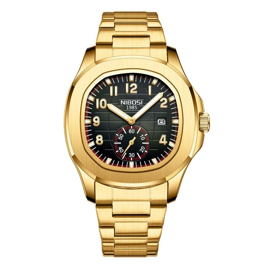 Mr Olevs President men's quartz watch, 42mm case, stainless steel strap — view 11