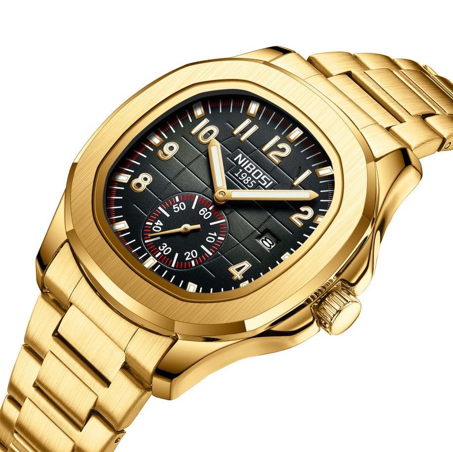 Mr Olevs President men's quartz watch, 42mm case, stainless steel strap — view 12