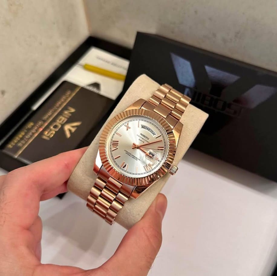 Mr Olevs Royale men's quartz watch, 40mm case, stainless steel strap — view 21